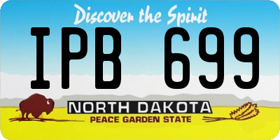 ND license plate IPB699