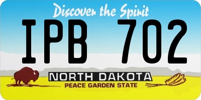 ND license plate IPB702