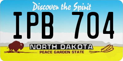 ND license plate IPB704