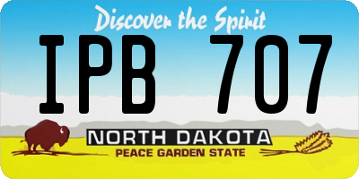 ND license plate IPB707