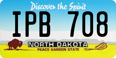 ND license plate IPB708