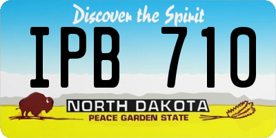 ND license plate IPB710