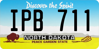 ND license plate IPB711