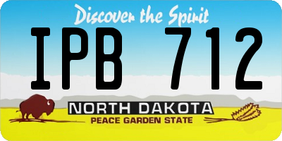 ND license plate IPB712