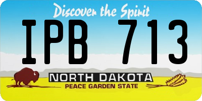 ND license plate IPB713