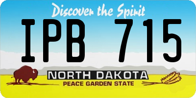 ND license plate IPB715
