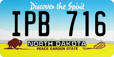 ND license plate IPB716