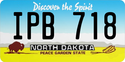 ND license plate IPB718