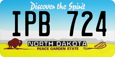 ND license plate IPB724