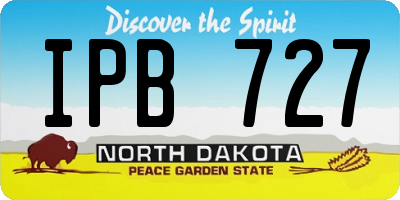 ND license plate IPB727