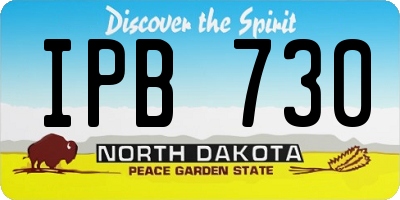 ND license plate IPB730