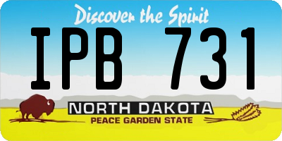 ND license plate IPB731