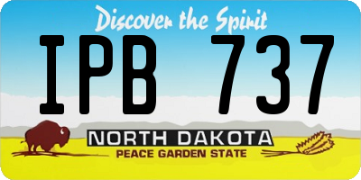 ND license plate IPB737
