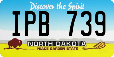 ND license plate IPB739