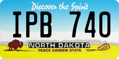 ND license plate IPB740