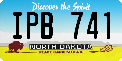 ND license plate IPB741