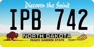 ND license plate IPB742