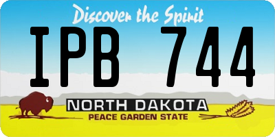 ND license plate IPB744