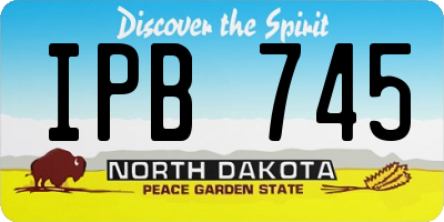 ND license plate IPB745