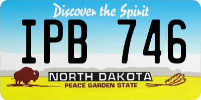 ND license plate IPB746