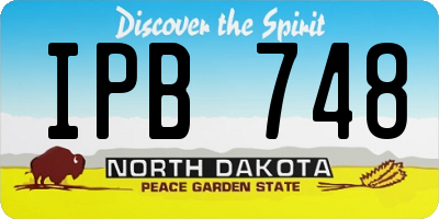 ND license plate IPB748
