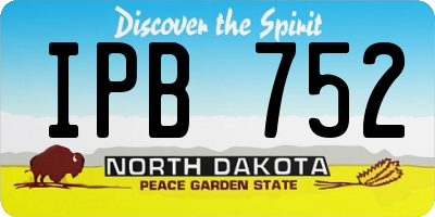 ND license plate IPB752