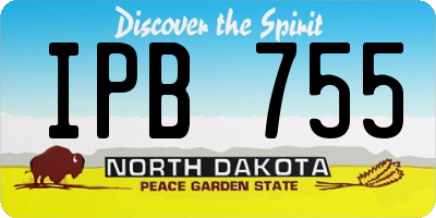 ND license plate IPB755