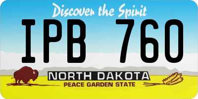ND license plate IPB760