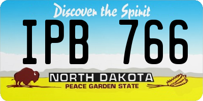 ND license plate IPB766