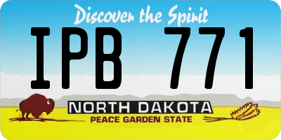 ND license plate IPB771