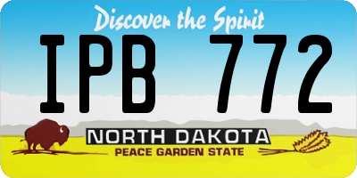 ND license plate IPB772