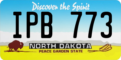 ND license plate IPB773
