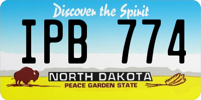 ND license plate IPB774