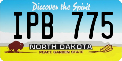 ND license plate IPB775