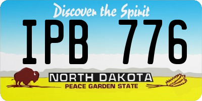 ND license plate IPB776