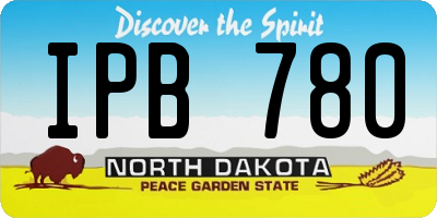 ND license plate IPB780