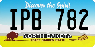 ND license plate IPB782