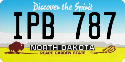 ND license plate IPB787