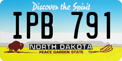 ND license plate IPB791
