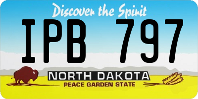 ND license plate IPB797