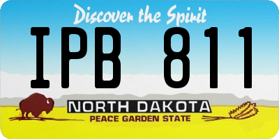 ND license plate IPB811