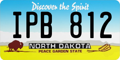 ND license plate IPB812