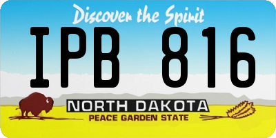ND license plate IPB816