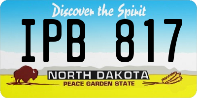 ND license plate IPB817