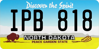 ND license plate IPB818
