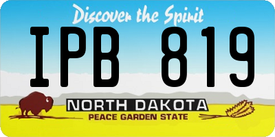 ND license plate IPB819