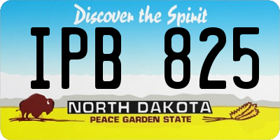 ND license plate IPB825