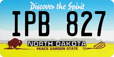 ND license plate IPB827
