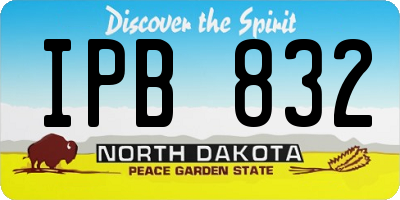 ND license plate IPB832