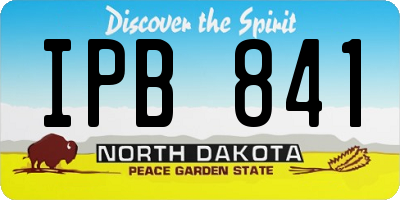 ND license plate IPB841